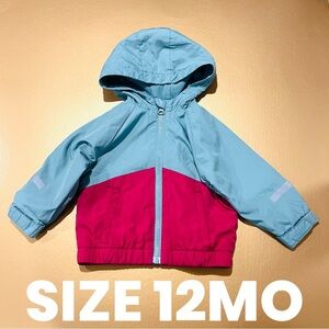 Wonder Nation Windbraker Jacket Hoodie Girl’s Size 12 Months